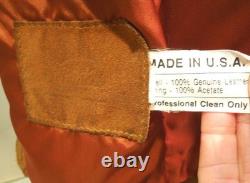 Vtg 80s Lariat Women's Brown Suede Western Fringe Jacket SZ L Made USA VG Cond