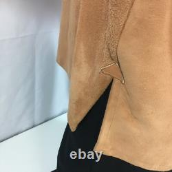 Vtg Bespoke Brown SUEDE Leather NUBUCK Cowboy Western ROCKABILLY Shirt Jacket Lg