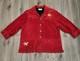 Vtg CHAR Santa Fe USA Red Suede Western Jacket Hand Painted Horse Fringe Size L