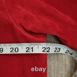 Vtg CHAR Santa Fe USA Red Suede Western Jacket Hand Painted Horse Fringe Size L