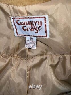 Vtg Corduroy Jacket Country Western Knit Cowboy Swing Dancer Rockabilly Folk Art