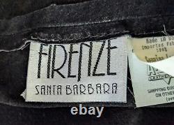 Vtg Firenze Santa Barbara Leather Western Fringe Coat/Indian Head Snaps Large