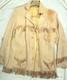 Vtg Handmade Women's Boho Cream Leather Western Fringe Jacket SZ L Good Cond