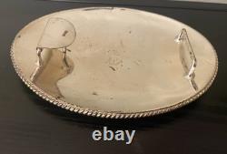 Vtg Large Heavy Alpaca Mexico Silver Trophy Belt Buckle Horse Rider