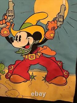 Vtg Mickey Mouse Western Gun Singer Large T-shirt Shirt Cowboy Disney Fashions