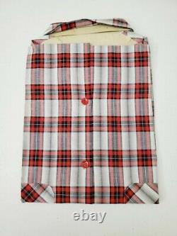 Vtg NOS 50s 60s Vee-Kay Sanforized Western Shirt L Deadstock Plaid Short Sleeve
