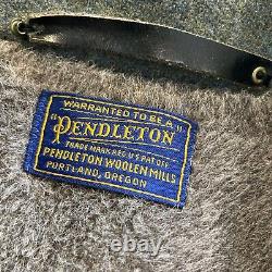 Vtg PENDLETON Size Large Mens Wool Hunting Fur Lined Coat Jacket