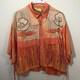 Vtg Paul Ropp Button Shirt One Size Old America Rayon 1989 Fringe Western Boho