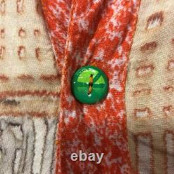 Vtg Paul Ropp Button Shirt One Size Old America Rayon 1989 Fringe Western Boho