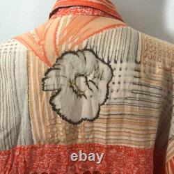 Vtg Paul Ropp Button Shirt One Size Old America Rayon 1989 Fringe Western Boho