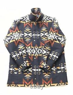 Vtg Pendleton High Grade Western Wear Wool Mens Coat Jacket USA Aztec RARE Sz L
