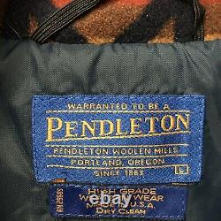 Vtg Pendleton High Grade Western Wear Wool Mens Coat Jacket USA Aztec RARE Sz L