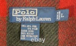 Vtg Polo Ralph Lauren L 90s Indian Plaid RRL Southwestern Navajo Cruiser Jacket