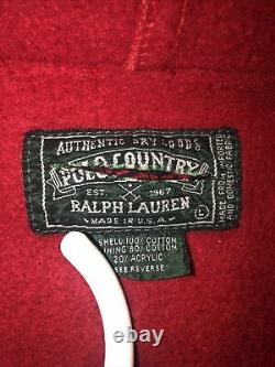 Vtg Ralph Lauren Denim Polo Country Denim Hoodie Sweater Trucker Jacket USA Made