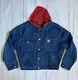 Vtg Ralph Lauren Denim Polo Country Denim Hoody Sweater Chore Jacket Made In USA