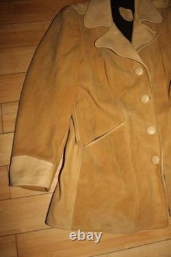 Vtg SPOKANE Glove Tanning Co. Suede + Leather Jacket Western Cowboy Ranch coat