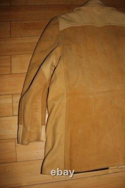 Vtg SPOKANE Glove Tanning Co. Suede + Leather Jacket Western Cowboy Ranch coat