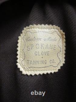 Vtg SPOKANE Glove Tanning Co. Suede + Leather Jacket Western Cowboy Ranch coat