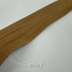 Vtg Tregos Leather Trench Coat Western Faux Fur Penny Lane Boho Wmns 12R Belted