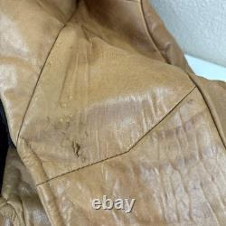 Vtg Tregos Leather Trench Coat Western Faux Fur Penny Lane Boho Wmns 12R Belted