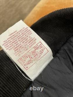 Vtg Union Made USA Carhartt Western Duck Work Wear Jacket Black Lined Distress