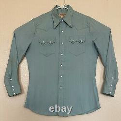 Vtg Vaquero Fashions In California Western Shirt Pearl Snap Long Sleeve 16-33