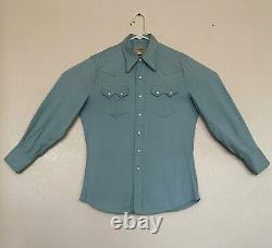 Vtg Vaquero Fashions In California Western Shirt Pearl Snap Long Sleeve 16-33