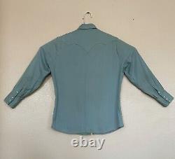 Vtg Vaquero Fashions In California Western Shirt Pearl Snap Long Sleeve 16-33