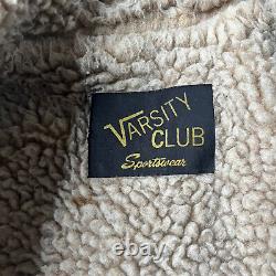 Vtg Varsity Club Sportswear Western Rancher Barn Field Jacket Men L Sherpa Lined