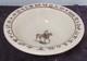 Vtg Wallace Pottery Western Ho Rodeo Pattern Lrg 9 1/4 Round Serving Bowl