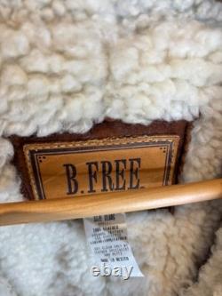 Vtg Western Blanket Leather&wool Shearling Marlboro Man Rancher Jacket Coatl/xl