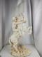 Vtg Western Cowboy Holding American Flag Riding Horse Sculpture Figurine Resin