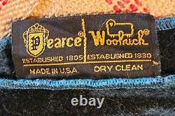 Vtg Western Pearce Woolrich 100% Wool Blanket Large 60 X 78 USA Colorful Heavy