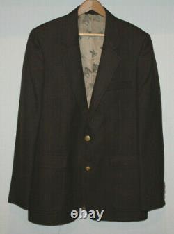 Vtg men's Ratner Mailbu Clothes Beverly Hills brown blazer jacket horses Large