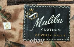 Vtg men's Ratner Mailbu Clothes Beverly Hills brown blazer jacket horses Large