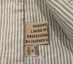 WAH MAKER Brown Leather Vest Mens Size Large