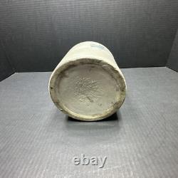 WESTERN STONEWARE WHISKEY JUG Maple Leaf Logo Tan Brown Crock 1 Gallon Antique