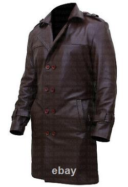 Watchmen Rorschach Stylish Jackie Earle Haley Leather Overcoat Trench Coat