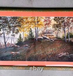 Watercolor Painting Signed Jon Alan Birdsong Landscape Original Framed 37x25