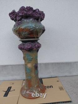 Western Antique Ceramic Cachepot 103cm with Repair, Large Vase Decorative Pot
