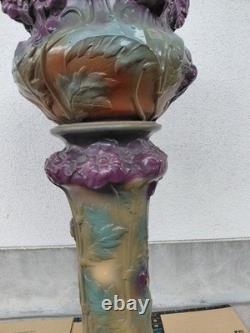 Western Antique Ceramic Cachepot 103cm with Repair, Large Vase Decorative Pot Western Antique Ceramic Cachepot 103cm with Repair, Large Vase Decorative Pot