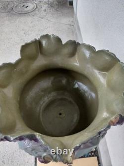 Western Antique Ceramic Cachepot 103cm with Repair, Large Vase Decorative Pot