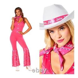 Western Barbie Costume Adult Halloween W Hat And Bandana NEW large