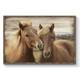 Western Brown Horse Wooden Art Large Framed Rustic Pictures Farmhouse Wild A