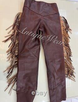 Western Jacket Suede Leather Fringe Handmade Shirt Native American Coat