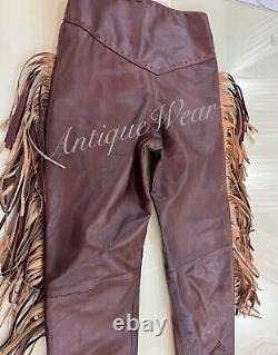 Western Jacket Suede Leather Fringe Handmade Shirt Native American Coat