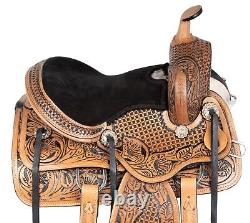 Western Leather Horse Saddle Kids Barrel Pleasure Trail Ranch Tack 12 13 14