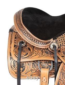 Western Leather Horse Saddle Kids Barrel Pleasure Trail Ranch Tack 12 13 14