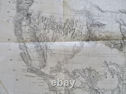 Western U. S. Mississippi to Pacific 1857-8 Emory large topo map Wheat #915