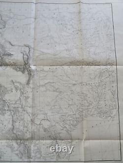 Western U. S. Mississippi to Pacific 1857-8 Emory large topo map Wheat #915